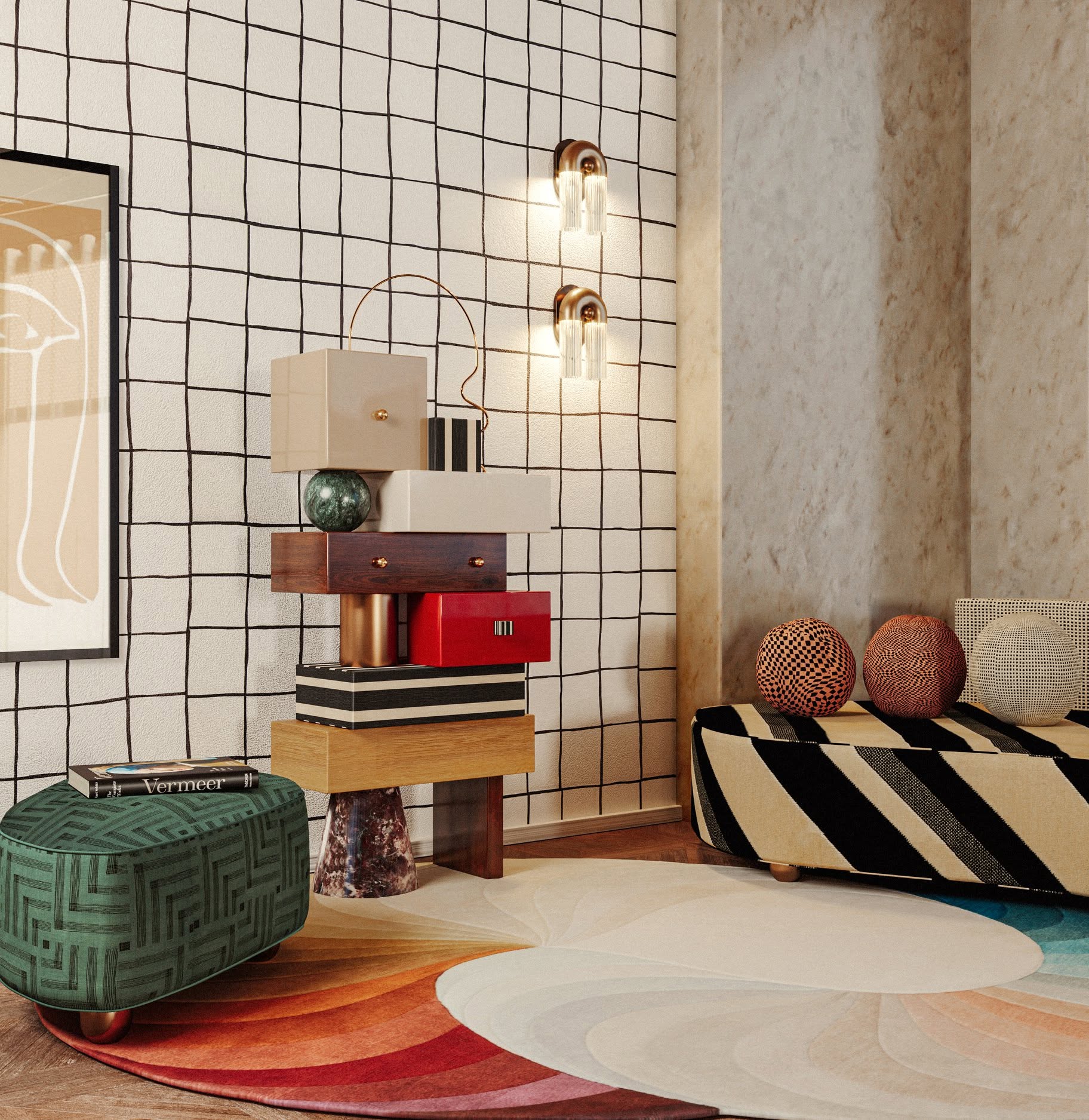 Artistic furniture slide